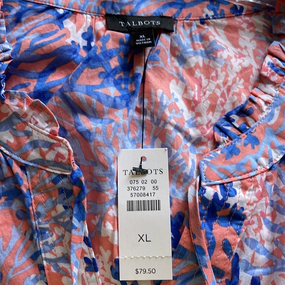 Talbots ruffle sleeve top - Picture 5 of 5